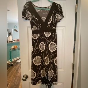 Brown floral dress
